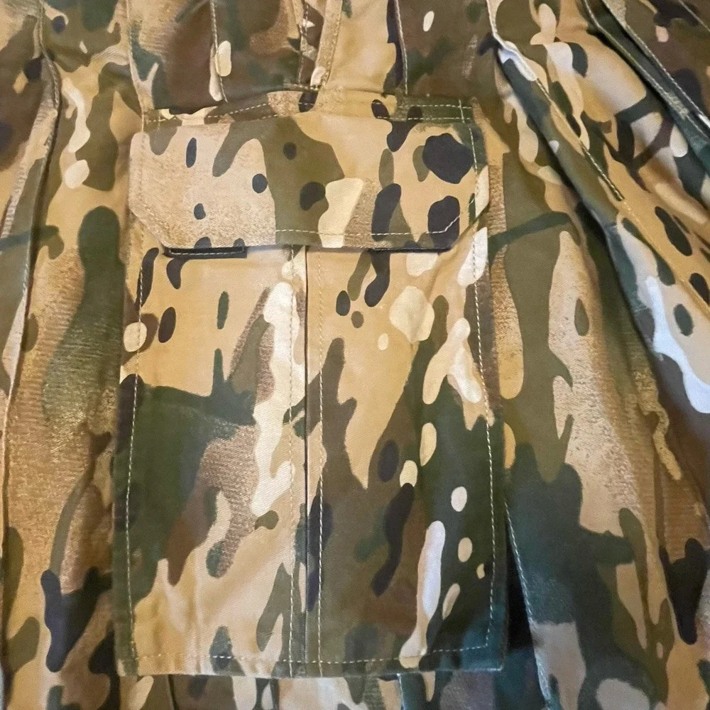 Tactical Utility Kilt Mens 40 Waist Camo Cargo Pockets Heavy Cotton Festival